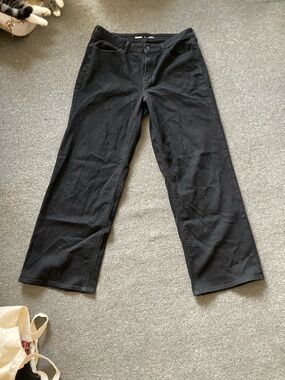 Black High Waisted Wide Leg Jeans